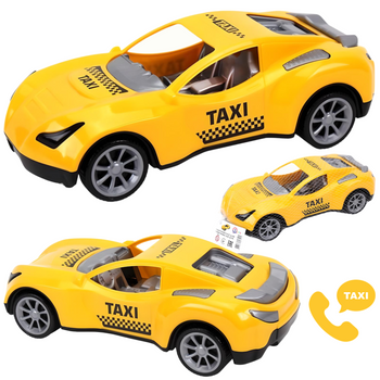 SAMOCHÓD TAXI SPORTOWE AUTO TAKSÓWKA W KOLORZE ŻÓŁTYM ZABAWKA DLA DZIECI 7495