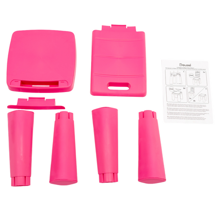 Krzesełko dziecięce 3w1 Różowe Wielofunkcyjne Taborecik Mini Stolik Lekki 0469/3