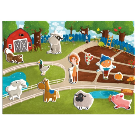 GRA MAGNETYCZNA "FARMA" MEGA ZESTAW TABLICA MAGNETYCZNA 44 ELEMENTY MAGNESY 200260