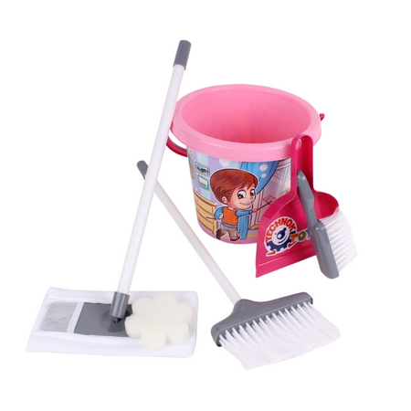 Zestaw Do Sprzątania Praktyczny Wózek Akcesoria Dbanie O Czystość 6429