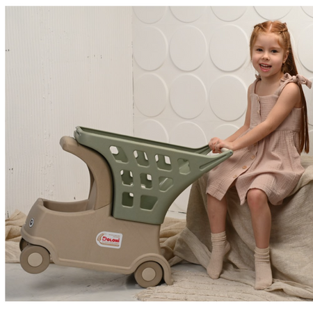 Zestaw Wózek Sklepowy Na Zakupy Kosz Koszyk Na Kółkach Siedzisko Dla Dzieci 01540/01eco