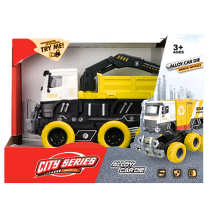 Pojazd Budowalny Wywrotka Ciężarówka Wielofunkcyjna 6 -Kołowiec Ruchomy Hak