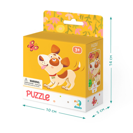 Puzzle "Piesek" 16 Elementów Układanka Dla Dzieci Edukacyjna Zestaw Pies 300111