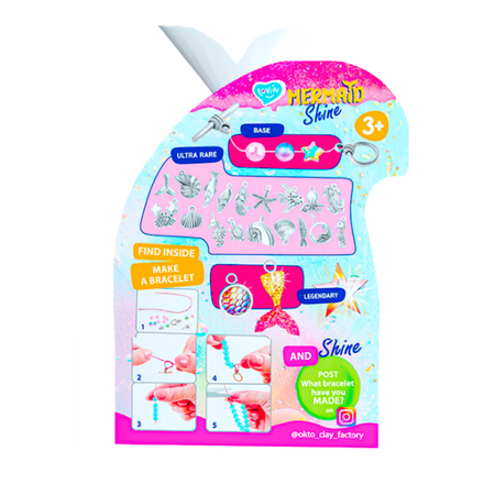 Zestaw Bransoletka Zawieszki Koraliki Slime Glutek Plastyczny Syrenka 250ml 80130