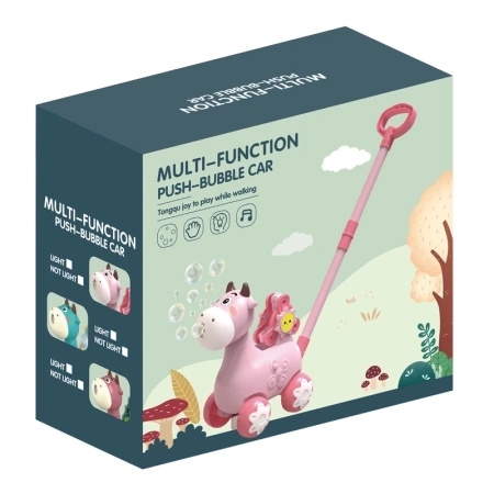 Pchacz Pchanka Na Kiju Urocza Krowa Maszyna Do Robienia Baniek Mydlanych