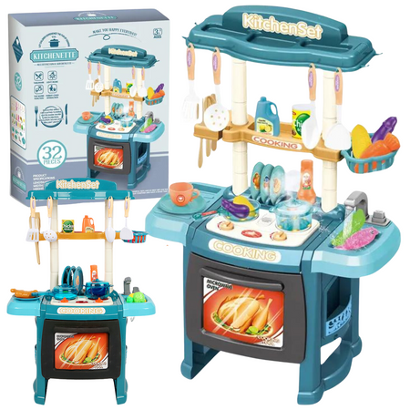 ZESTAW KUCHNIA INTERAKTYWNA STOLIK KUCHENNY ZLEW PALNIKI EFEKTY DŹWIĘKOWE