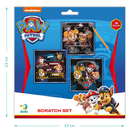 ZDRAPKA ARTYSTYCZNA PSI PATROL ZESTAW DO MALOWANIA METODĄ SCRATCH
