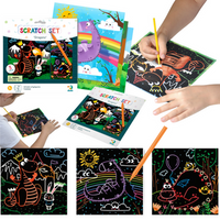 Zdrapka Artystyczna "Smoki" Wydrapywanka Metoda Scratch Dla Dzieci Obrazki 300215