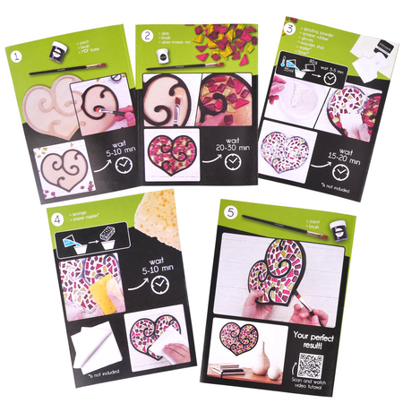 Zestaw Kreatywny Mozaika W Kształcie Serca Do Zawieszenia Mega Akcesoria MA2005