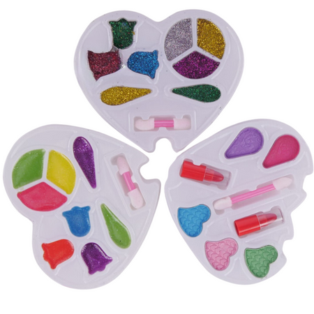 Zestaw Kosmetyków Do Malowania Makijażu Serduszko Cienie Do Powiek Szminka