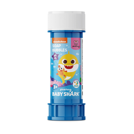 Płyn Do Tworzenia Baniek Mydlanych Dla Dzieci Ilustracja „Baby Shark” 60 ml