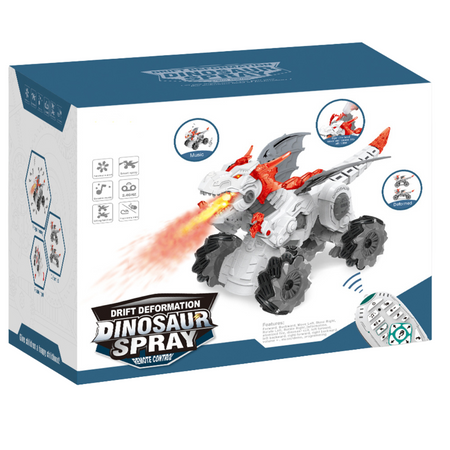 DINOZAUR SMOK ZDALNIE STEROWANY ŚWIATŁO DŻWIĘK RYCZY JEŻDZI PARA DYM DUŻY