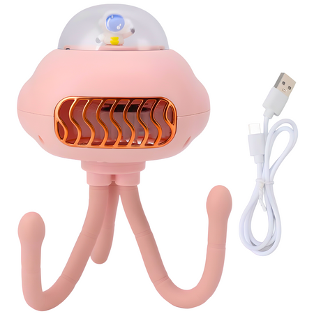 Przenośny Wentylator Wiatraczek 3 Tryby Wielofunkcyjny Do Wózka Na Biurko