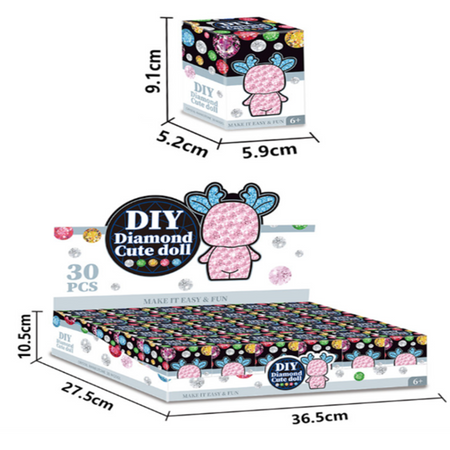 ZESTAW ARTYSTYCZNY WYKLEJANKA MALOWANIE DIAMENTAMI FIGURKA PLASTYCZNY