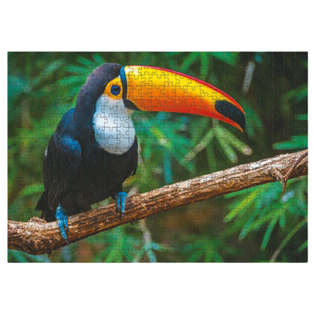 Puzzle "Tukan" 500 Elementów Układanka Kolorowa Zestaw Dla Dzieci Dorosłych 300400