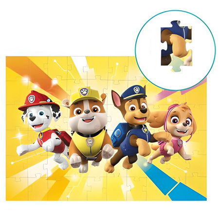PUZZLE PSI PATROL Z FIGURKĄ UKŁADANKA 60 ELEMENTÓW KOLOROWA DLA MALUCHÓW