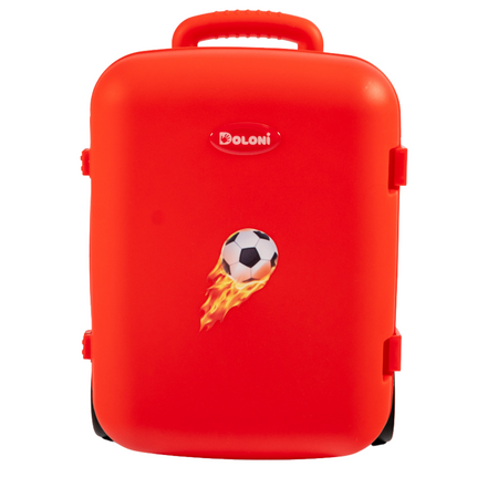 Walizka Dziecięca Czerwona Solidne Wytrzymałe 2 Kółka Wygodna Rączka Lekka 01520/01