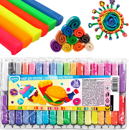 Plastelina Ciastolina Zestaw Do Tworzenia Modelowania 36 Kolorów Dla Dzie 70139
