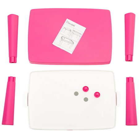 Stolik Dziecięcy Cymbergaj 2w1 Różowy Wielofunkcyjny Solidna Konstrukcja 0458/3