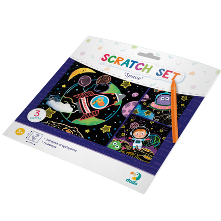 Zdrapka Artystyczna "Kosmos" Wydrapywanka Metoda Scratch Dla Dzieci Obrazki 300217