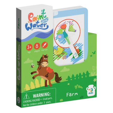 MALOWANIE MARKEREM WODNYM KOLOROWANKA "FARMA" ZESTAW DLA NAJMŁODSZYCH 300311