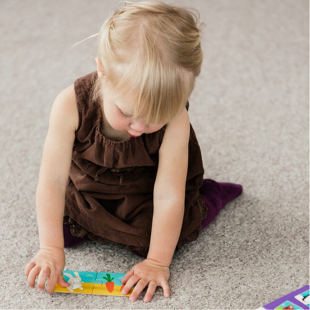 Puzzle Duo Połówki "Co Jedzą Zwierzęta" 12 Układanek Zestaw Zwierzątka 300118