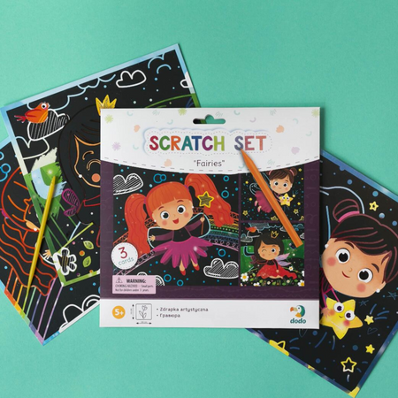 ZDRAPKA ARTYSTYCZNA ”WRÓŻKI” MALOWANIE METODĄ SCRATCH DLA NAJMŁODSZYCH