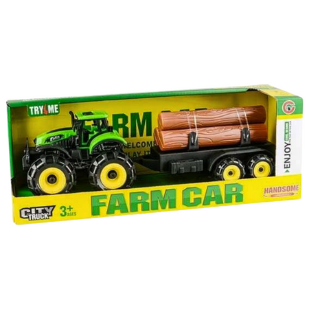 Traktor Rolniczy Ciągnik Maszyna Odczepiana Przyczepka Drewno Pojazd