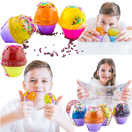 Slime Lody Z Posypką Glutek Z Kuleczkami Piankowymi Masa Brokat 70g 80059