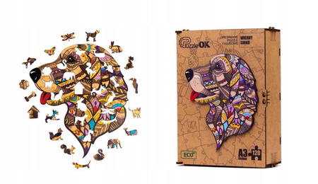 PUZZLE DREWNIANE UKŁADANKA PIESEK WIERNY SIRKO  PuA3-03519