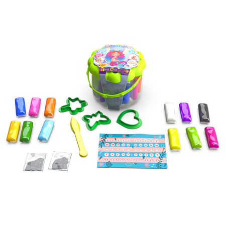 Zestaw Do Paznokci Syrenka Piankowa Plastelina Lekka Puszysta + Akcesoria 41150