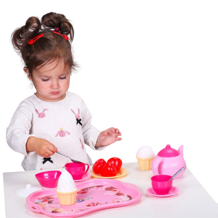 ZESTAW STOŁOWY NACZYNIA DO HERBATY PRZYJĘCIE TACA DZBANEK CUKIERNICZKA 7273