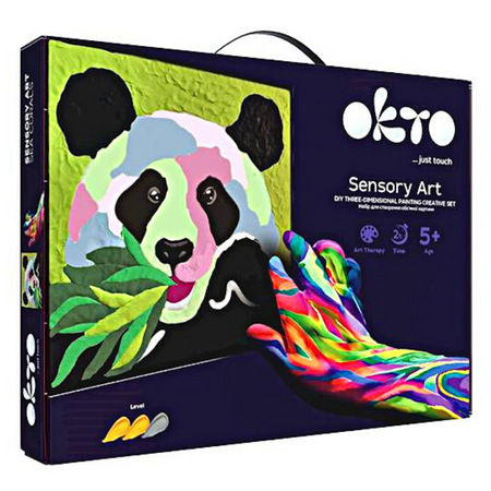 OKTO ZESTAW DO MALOWANIA OBRAZU PANDA ZESTAW KREATYWNY ARTYSTYCZNY 3D CIASTOLINA  20000