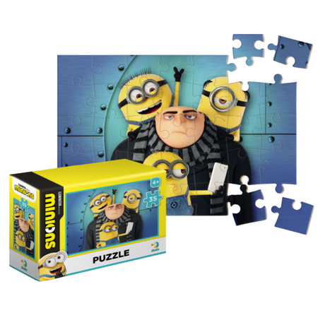 PUZZLE MINI MINIONS MINIONKI 35 ELEMENTÓW KOLOROWEJ UKŁADANKI DLA DZIECI