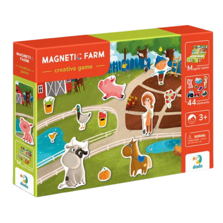 GRA MAGNETYCZNA "FARMA" MEGA ZESTAW TABLICA MAGNETYCZNA 44 ELEMENTY MAGNESY 200260