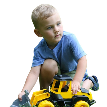 TRAKTOR POJAZD KOLOROWY DUŻE MOCNE KOŁA SOLIDNA KONSTRUKCJA BUDOWA 6887