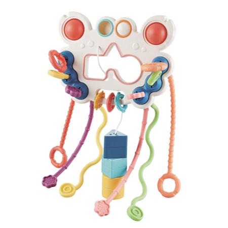 Zabawka Sensoryczna Gryzak Montessori Edukacyjna Grzechotka dla Dzieci 6w1