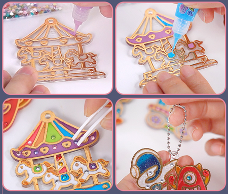 Zestaw Artystyczny Kreatywny Do Malowania Szablony Wzory Zawieszki Nauka