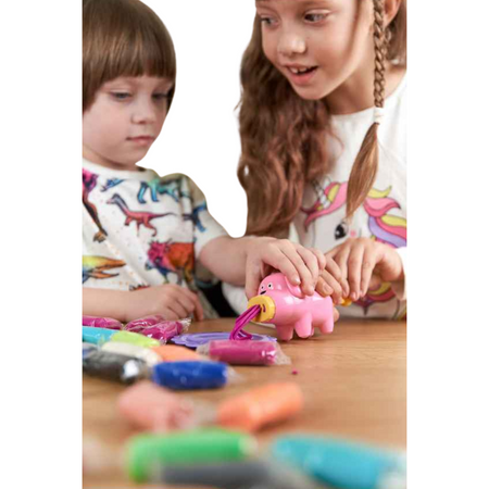 Bogaty Zestaw Kolorowej Ciastoliny Makaron Akcesoria Foremki Kuchnia Piesek 41138