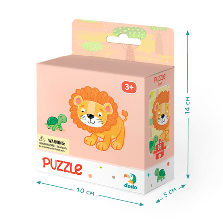 Puzzle "Lew" 16 Elementów Układanka Edukacyjna Dla Dzieci Zestaw Zwierzatka 300165