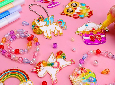 ZESTAW ARTYSTYCZNY KREATYWNY DO MALOWANIA SZABLONY WZORY ZAWIESZKI NAUKA