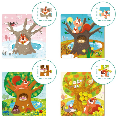 PUZZLE 4w1 CZTERY PORY ROKU