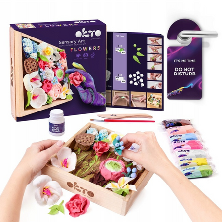 OKTO ZESTAW KREATYWNY ZRÓB WŁASNE KWIATY KWIETNIK "ROMANS" DIY CIASTOLINA 10014