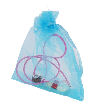 Zestaw Do Tworzenia Naszyjnika Koraliki Rzemyk Charms Pudełko Torebka DIY