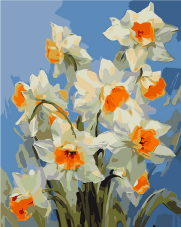 QB900-029 Set for painting by numbers "Spring daff