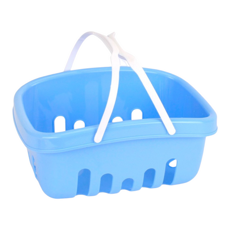 ZESTAW STOŁOWY NACZYNIA W KOSZYKU SKLEPOWYM PRZYBORY OWOCE DESERY 7242