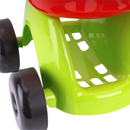 WÓZEK SKLEPOWY DLA DZIECI NA KÓŁECZKACH WYTRZYMAŁY KOLOROWY ZABAWKA TECHNOK 8232