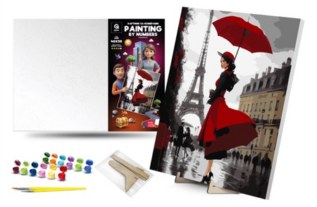 QB900-057 Set for painting by numbers "Parisian ra