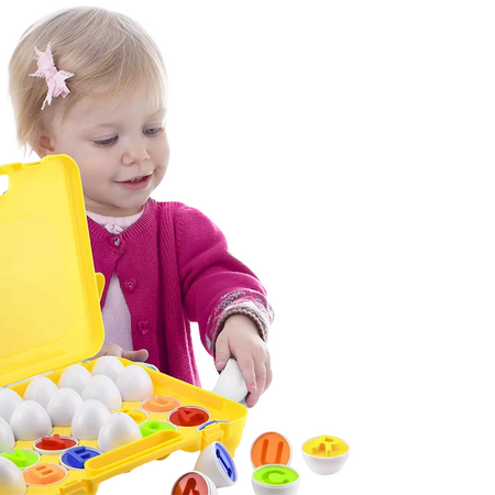 Duży Zestaw Układanka Gra Edukacyjna Sorter Montessori Klocki Jajka Litery