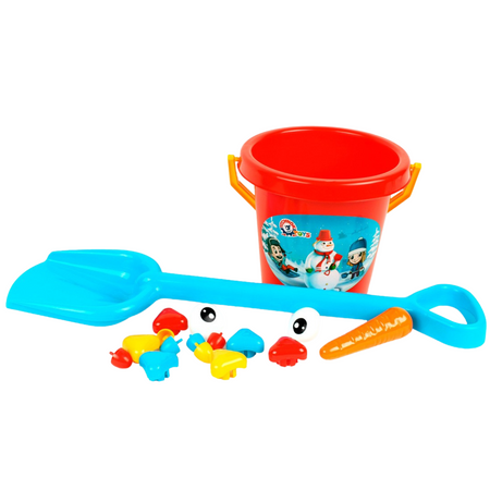 ZESTAW AKCESORIÓW DO BUDOWY BAŁWANA NA ŚNIEGU Z PIASKU ELEMENTY DEKORACYJNE 6498